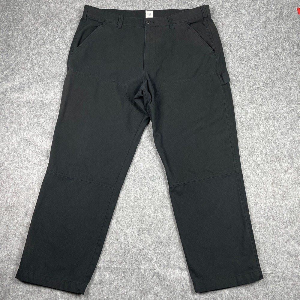 Gap Carpenter Pant Mens 38x30 (Fits 38x28) Black Straight Canvas Workwear